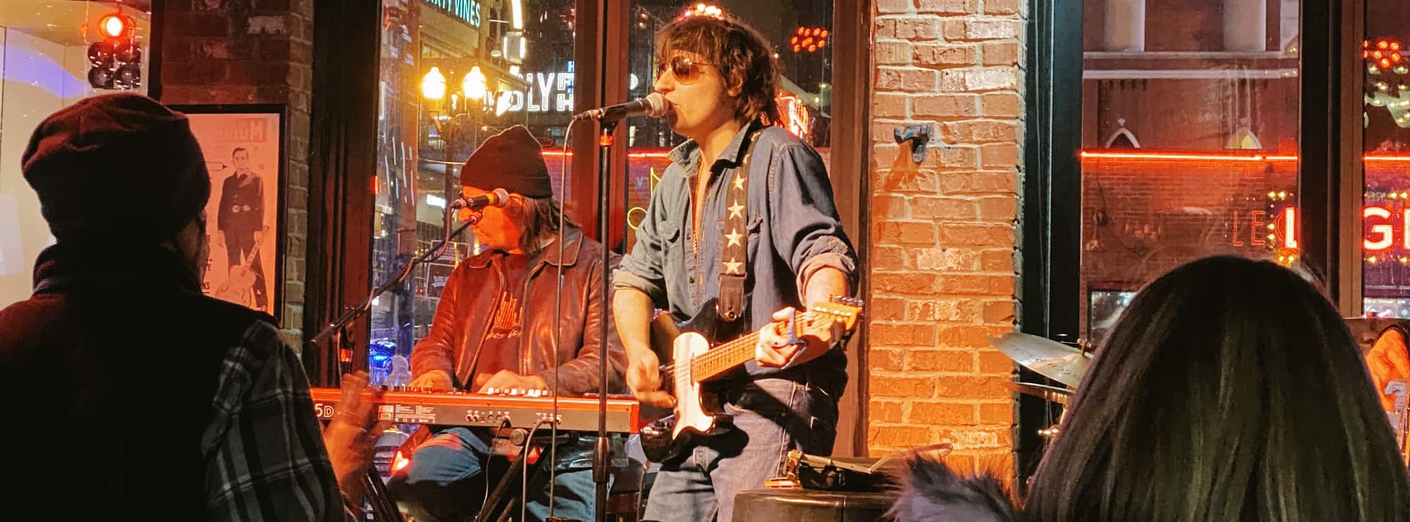 bar singer on guitar in Cheyenne